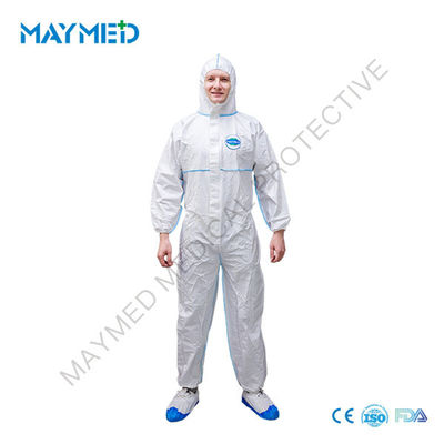 Type 5/6 Disposable Microporous Chemical Protective Coveralls against virus EN14126 EN1149
