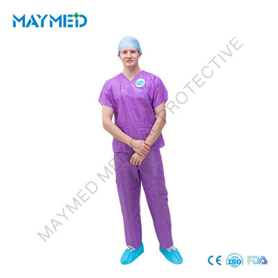 Disposable SMS Medical Scrub Suits Antistatic Shirt And Pants