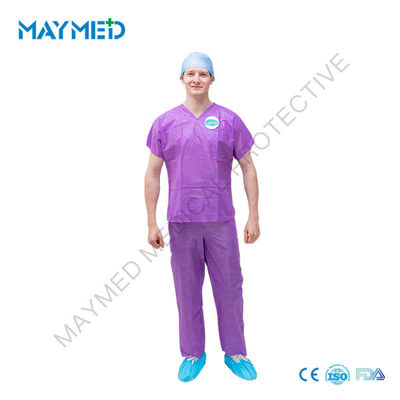 Disposable SMS Medical Scrub Suits Antistatic Shirt And Pants